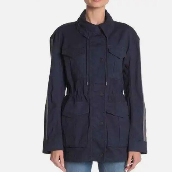 ATM Anthony Thomas Melillo Navy Utility Field Jacket Size M Striped - Picture 13 of 13